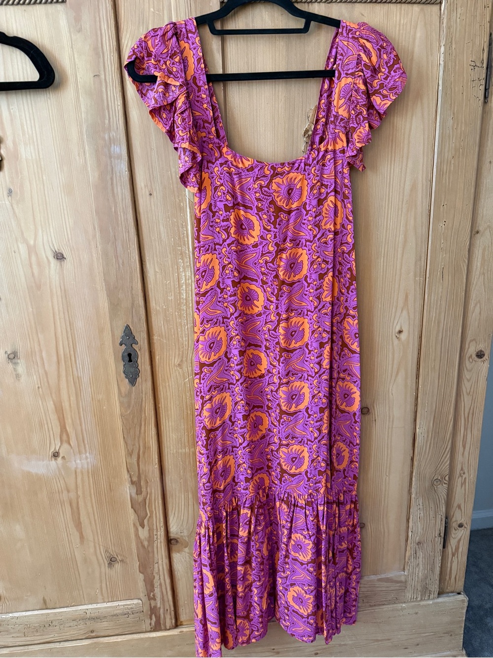 House of Harlow 1960 Purple and Orange Floral Dress